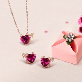 Ruby Heart Gift Set